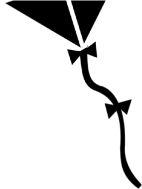 White Clipart Kite - Silhouette (640x480)