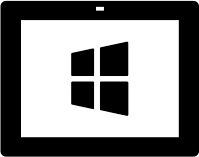 Microsoft Windows In Tablet Vector - Windows Black Icon Png (400x400)