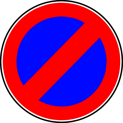 No Parking Sign - Circle (470x470)