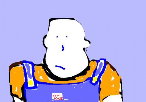 Overalls Are *back* - Cartoon (500x350)