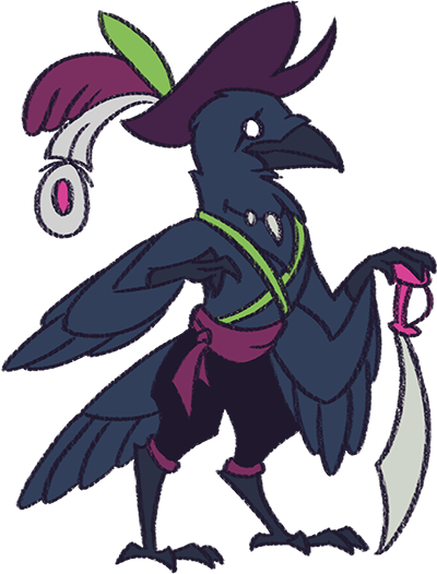Pirate Kenku For Calebsaurusrawr - Cartoon (400x526)