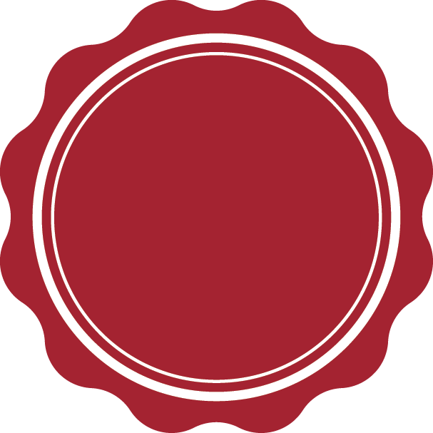 Red Round Wave Outline Banner - Circle (607x607)