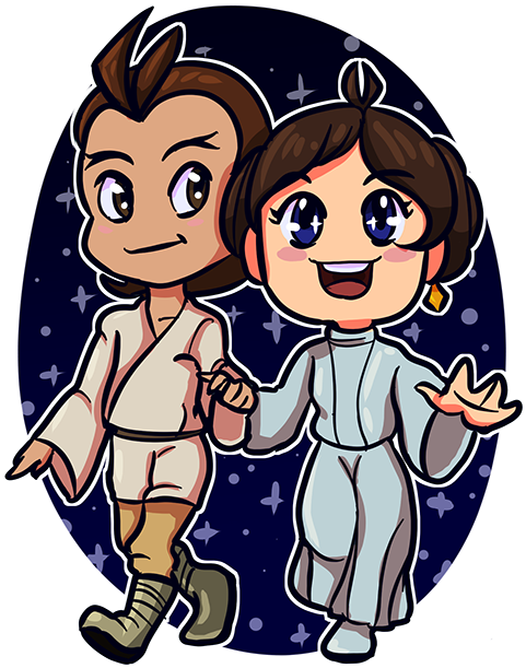 Inspired From Seeing Star Wars - Cartoon (500x640)