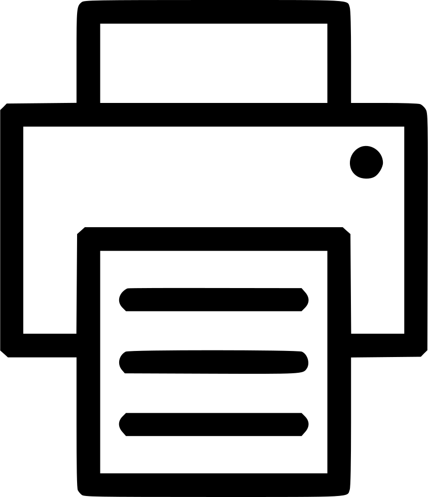 Printer Copier Print Comments - Icon (844x980)