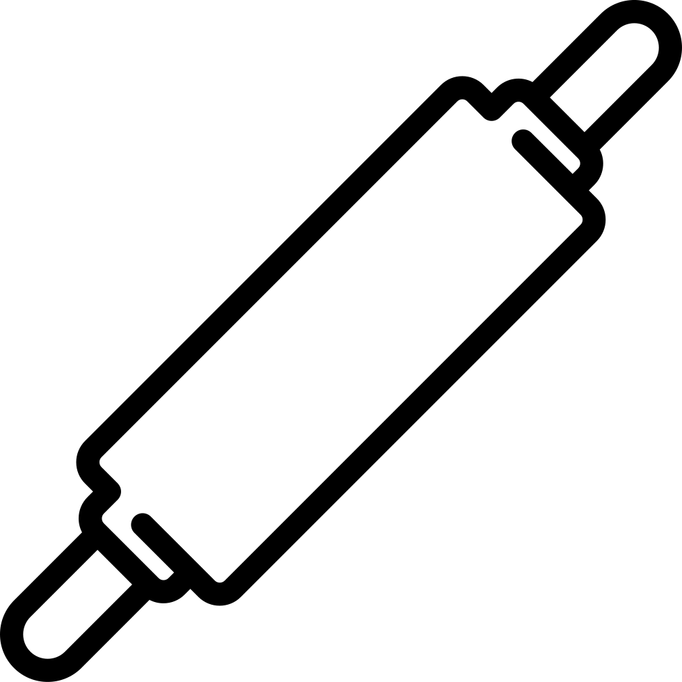 Rolling Pin Comments - Rolling Pin Black And White (980x980)
