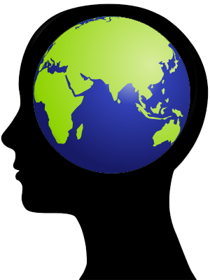 Students Choosing Words Teacher With Class - World Map Blank No Borders (300x400)