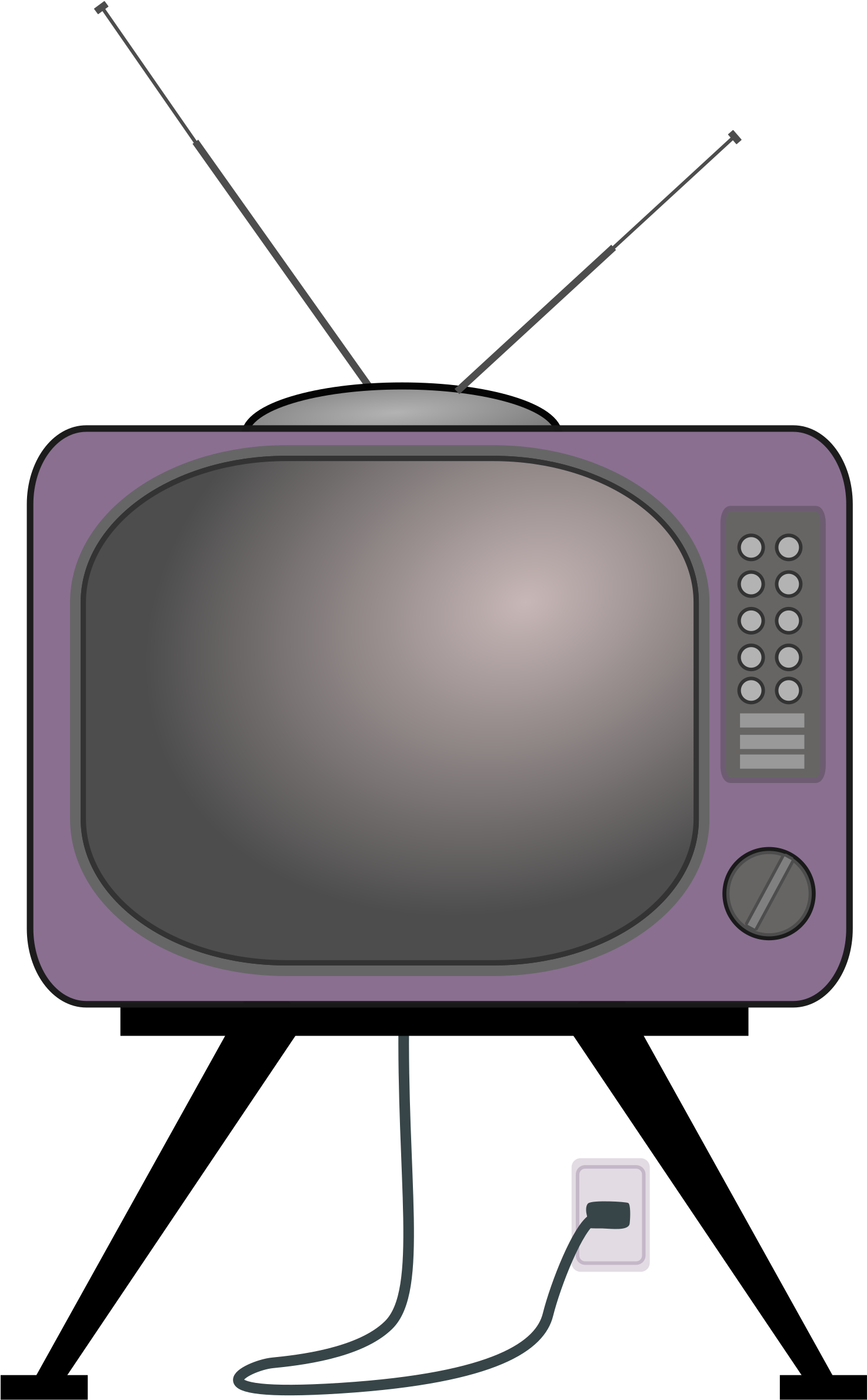 Big Image - Old Tv Clip Art (1697x2400)