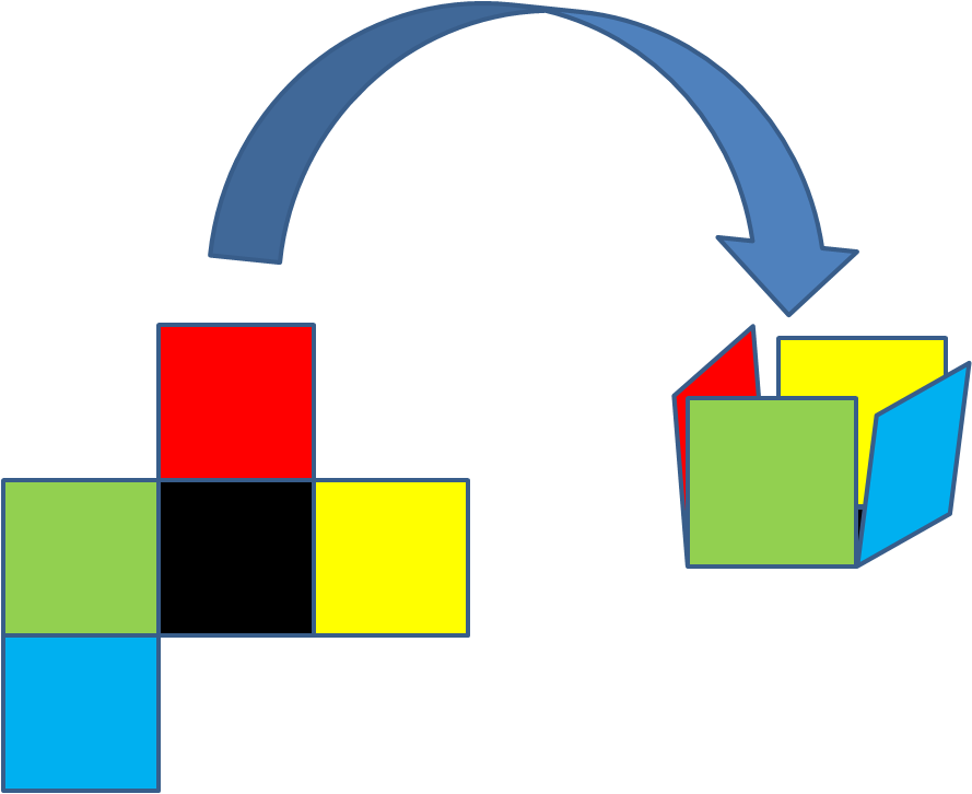 Shapes Clipart Cube - Open Cube (889x726)