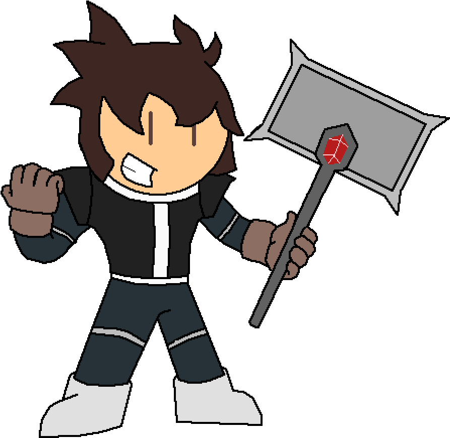 Hammer Man - Cartoon (1000x1000)
