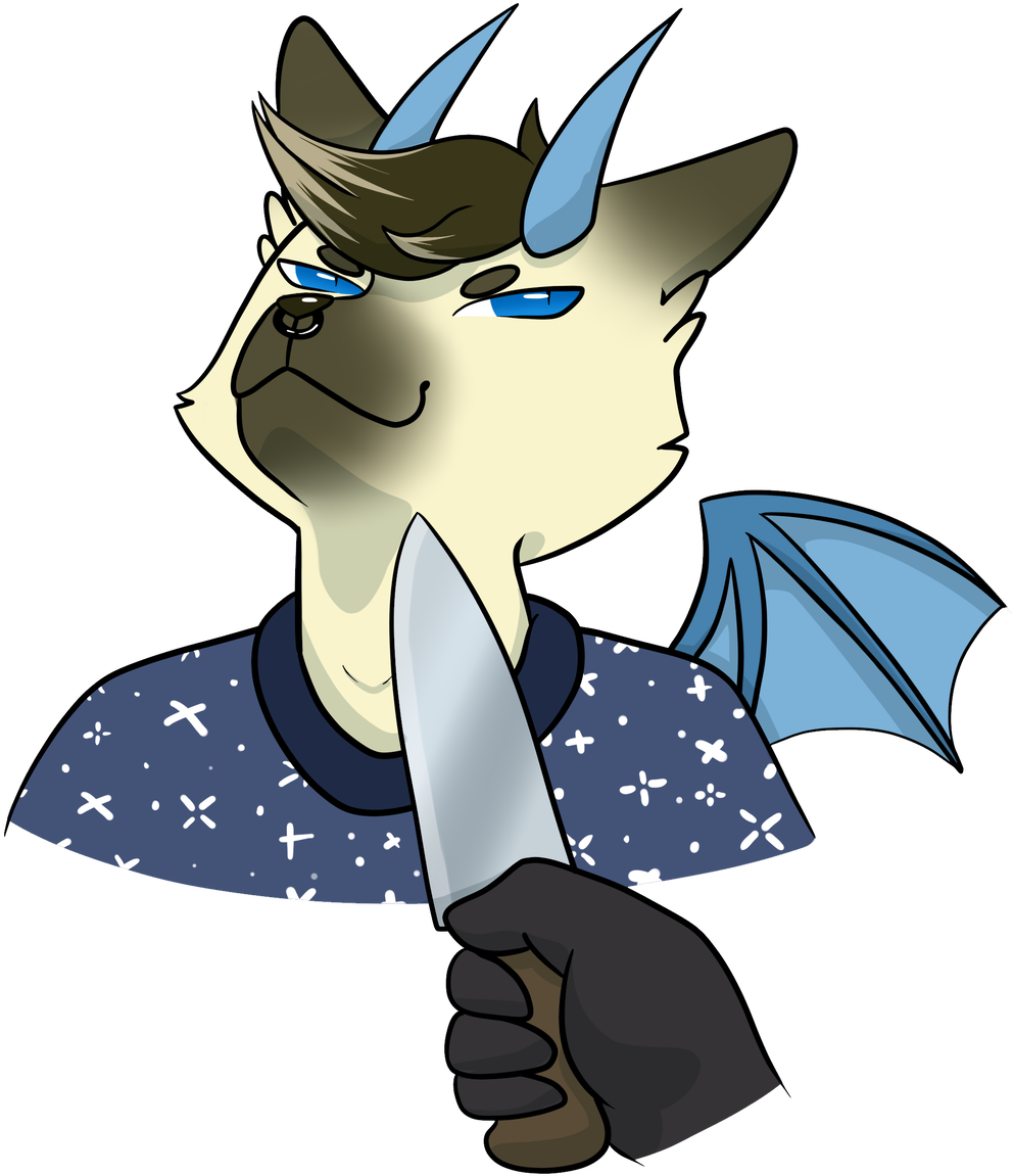 Knife Cat Transparent Transparent Background - Cartoon (1024x1180)