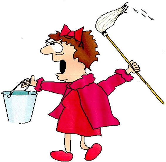Clean Home Services - Cartoon (579x579)