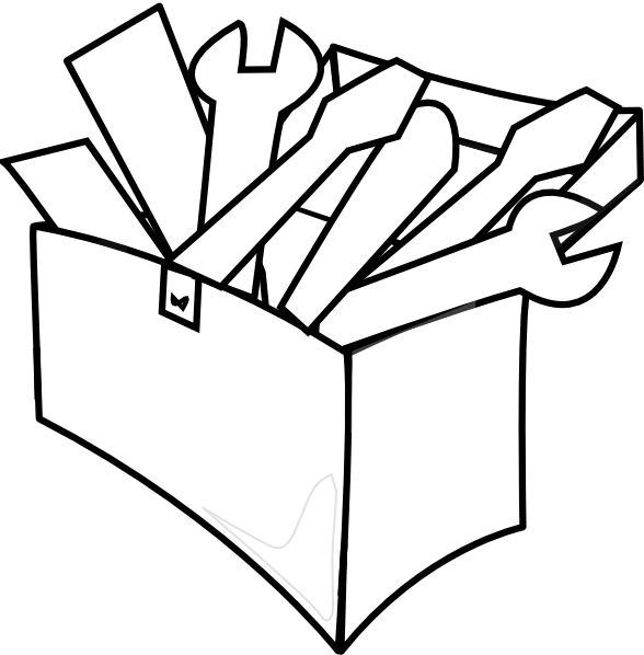 Blue Toolbox Clipart (588x598)