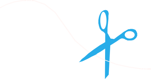 Scissors,shears,pair Of - Scissors And Thread (500x263)