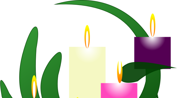 Advent Candles Clipart (696x385)