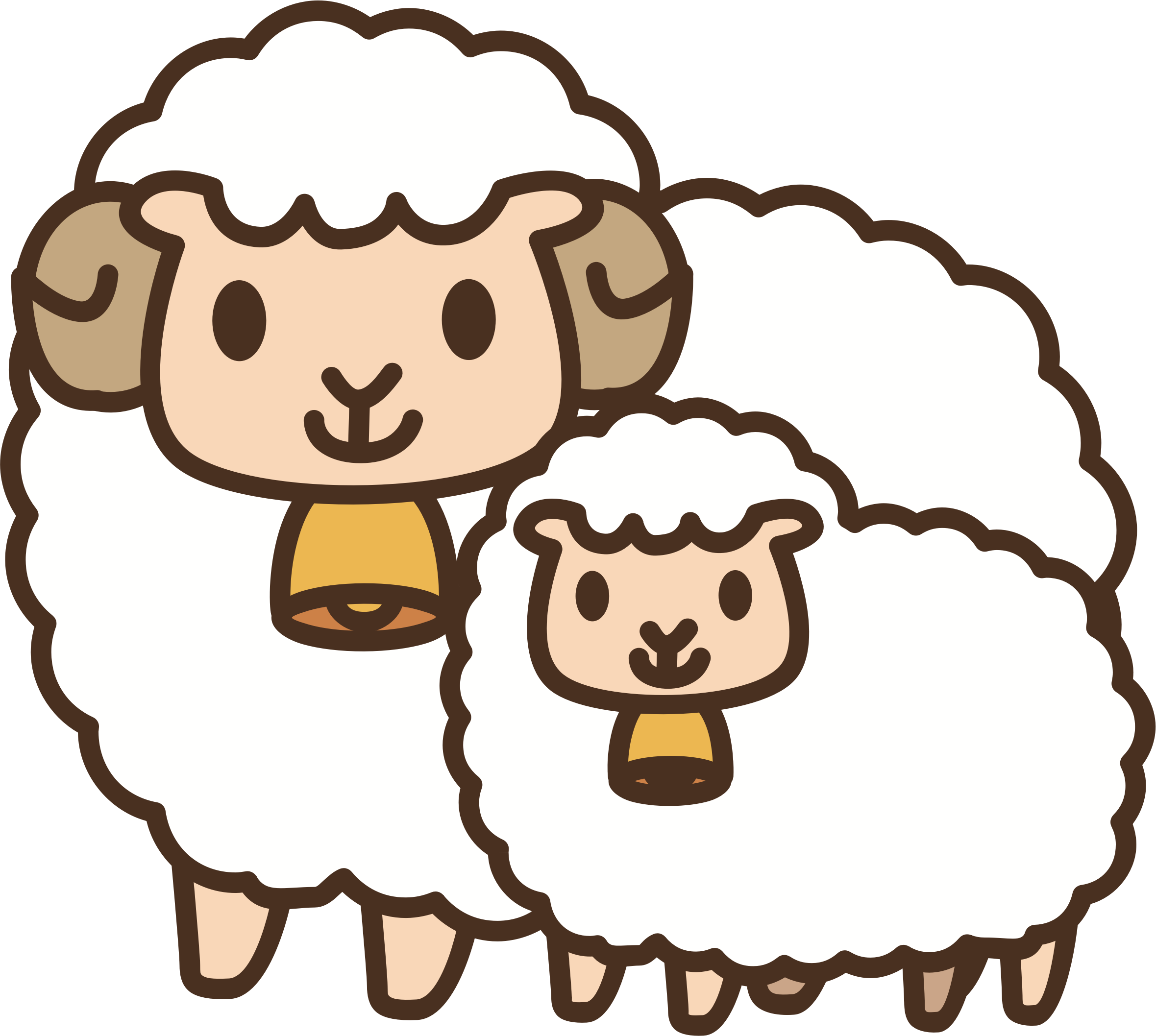 Big Image - Cartoon Sheep Drawing (2359x2115)