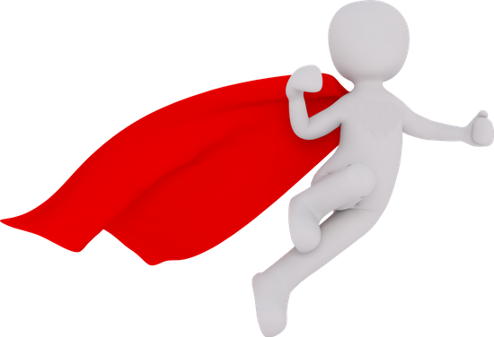 Superman With His Cape - Environmental Heroes (550x376)