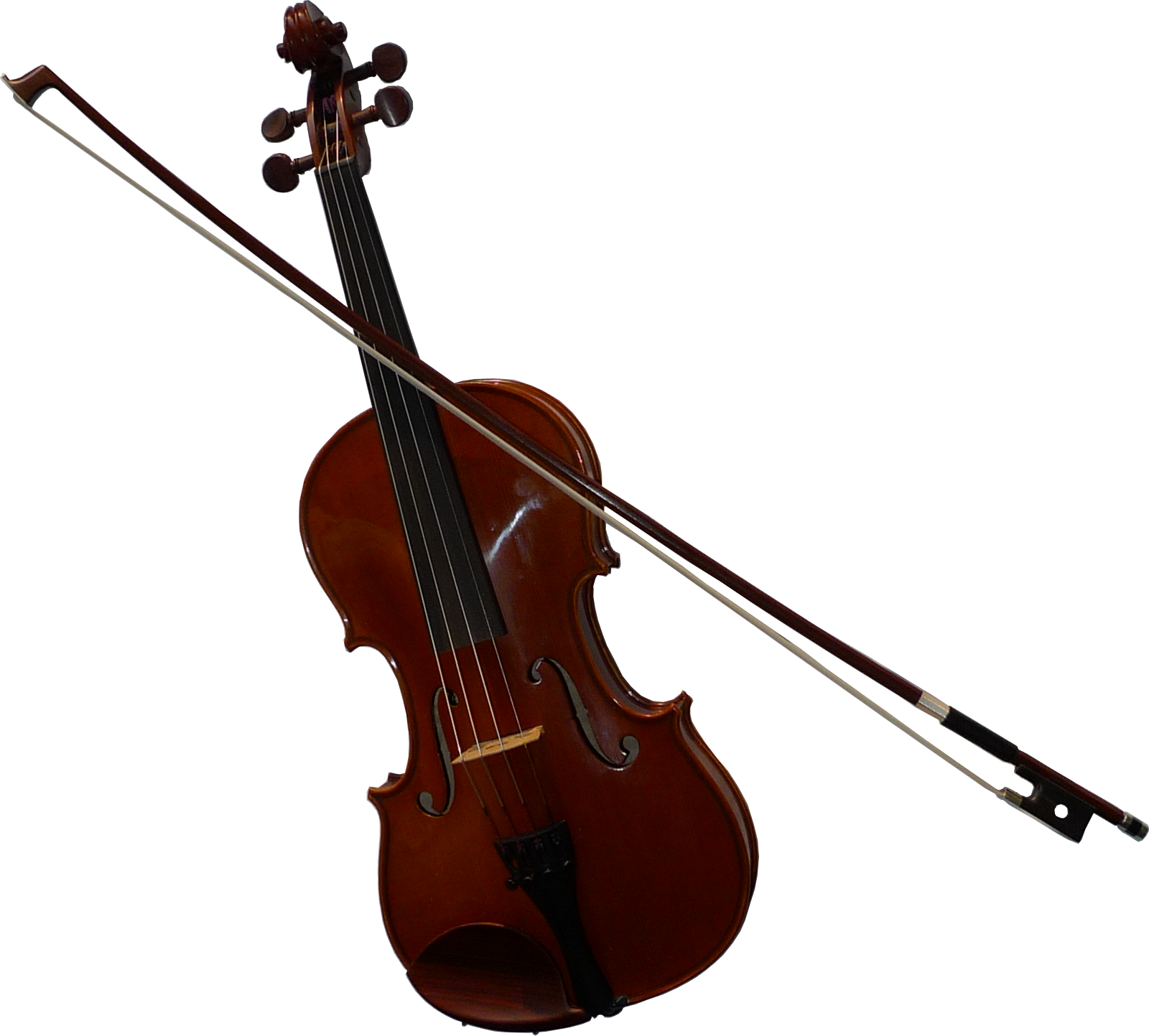 Violin With Bow - Musical Instruments No Background (1600x1443)