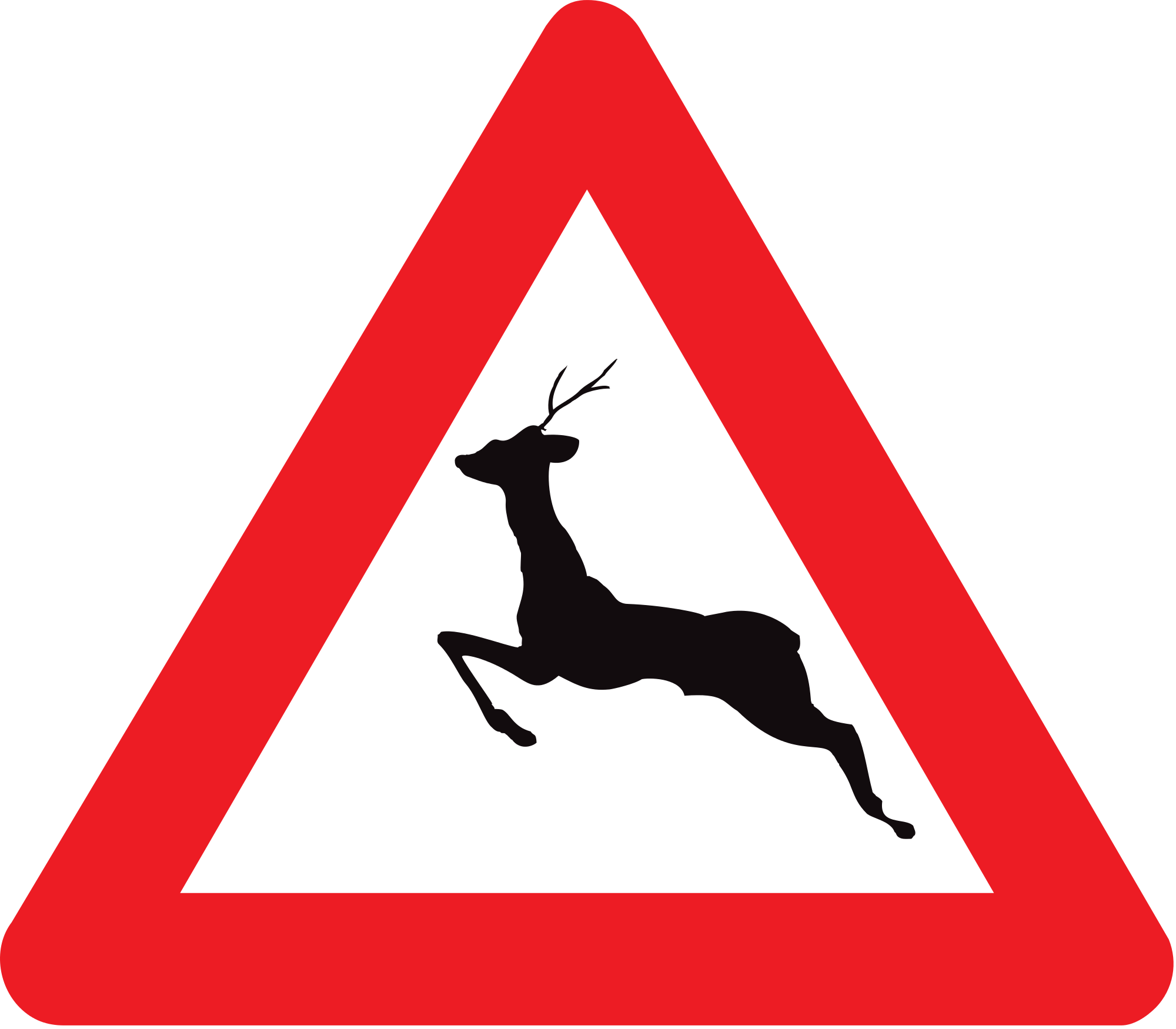 Open - Two Way Road Sign (2000x1750)