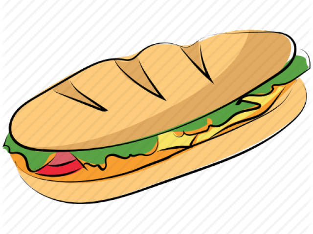 Long Burger Cartoon Png (640x480)