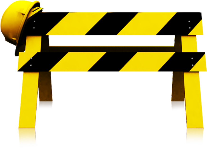 Under Construction Barrier Cartoon (870x644)
