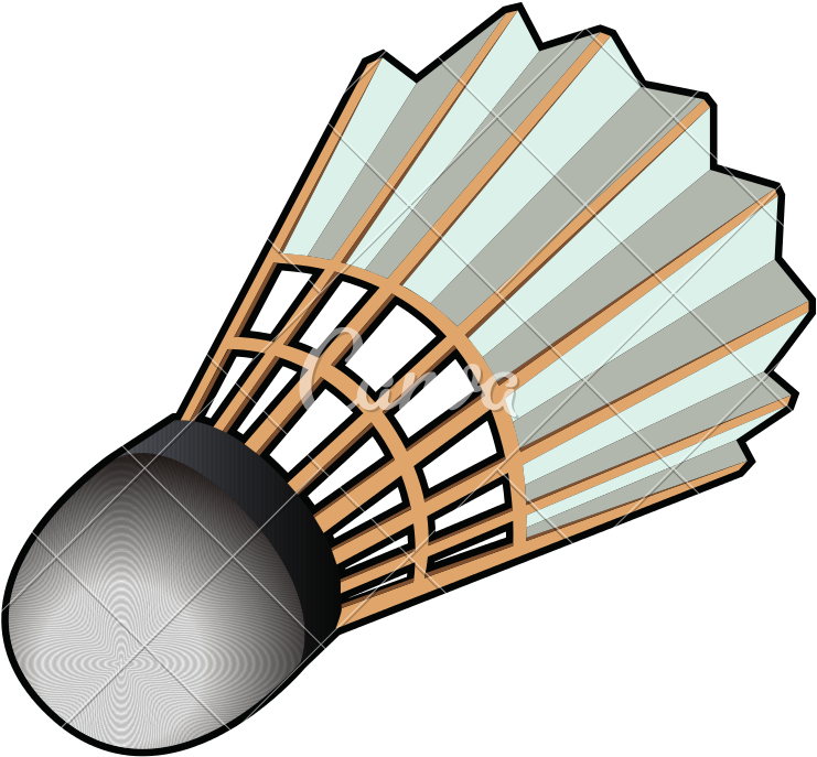 Isolated Badminton Shuttlecock - Illustration (800x800)