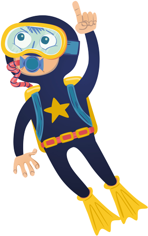 Diver - Cartoon (340x500)
