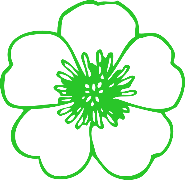 Flower Vector Png Hd Black (600x582)