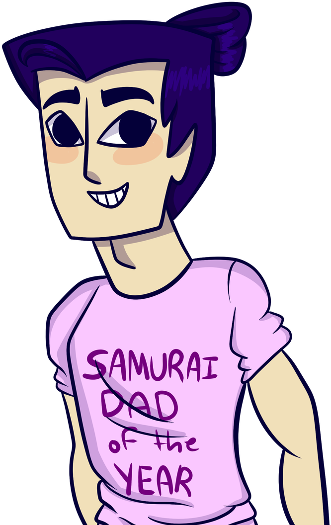 Samurai Dad By Pumpkinxspice - Cartoon (728x1098)