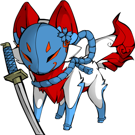 Roxy The Samurai Fox - Fox (600x550)