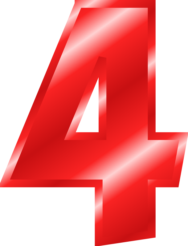 Transparent Number 4 Png (610x800)