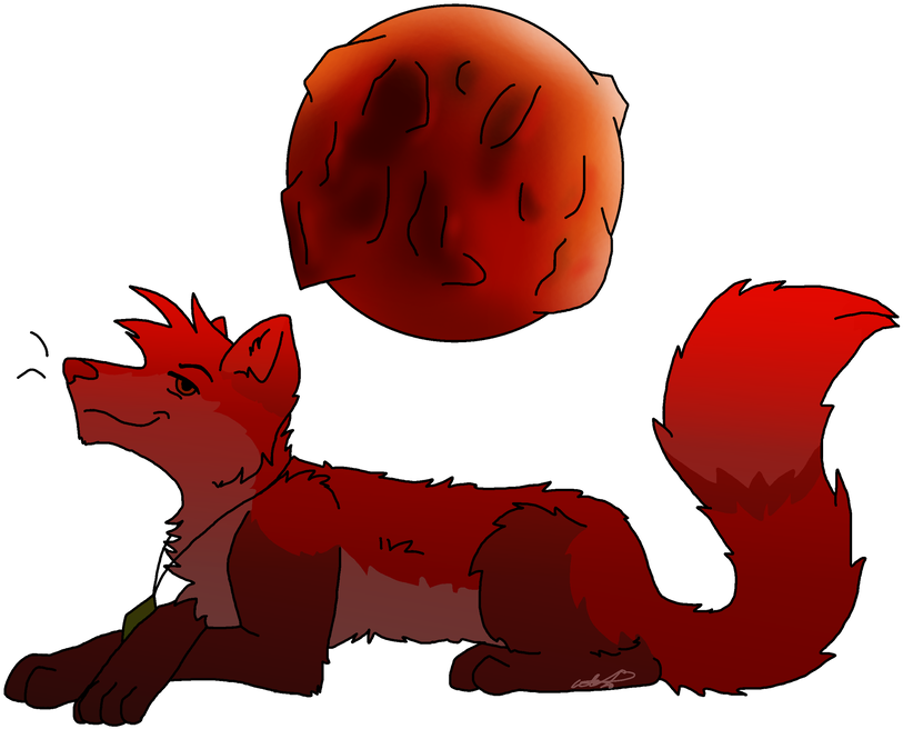Ze Lunar Eclipse By Lilyfox123 - Cartoon (1024x768)