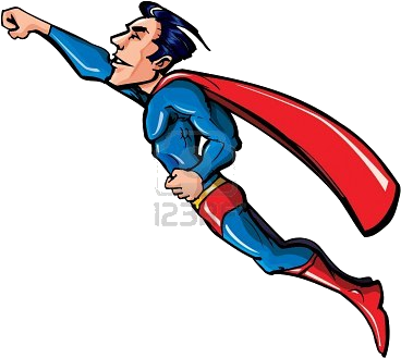 Super Hero - Cartoon Flying (400x400)