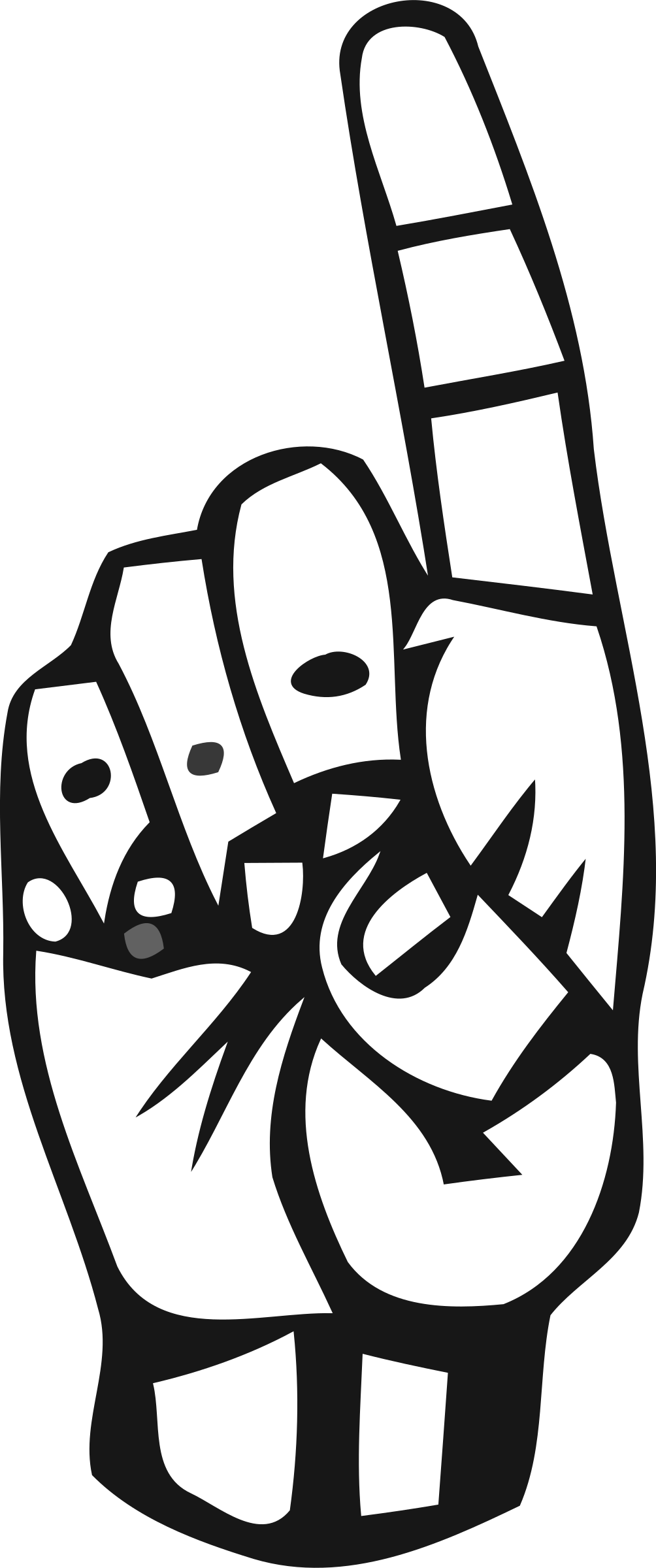 Big Image - Sign Language Letter D (1004x2400)