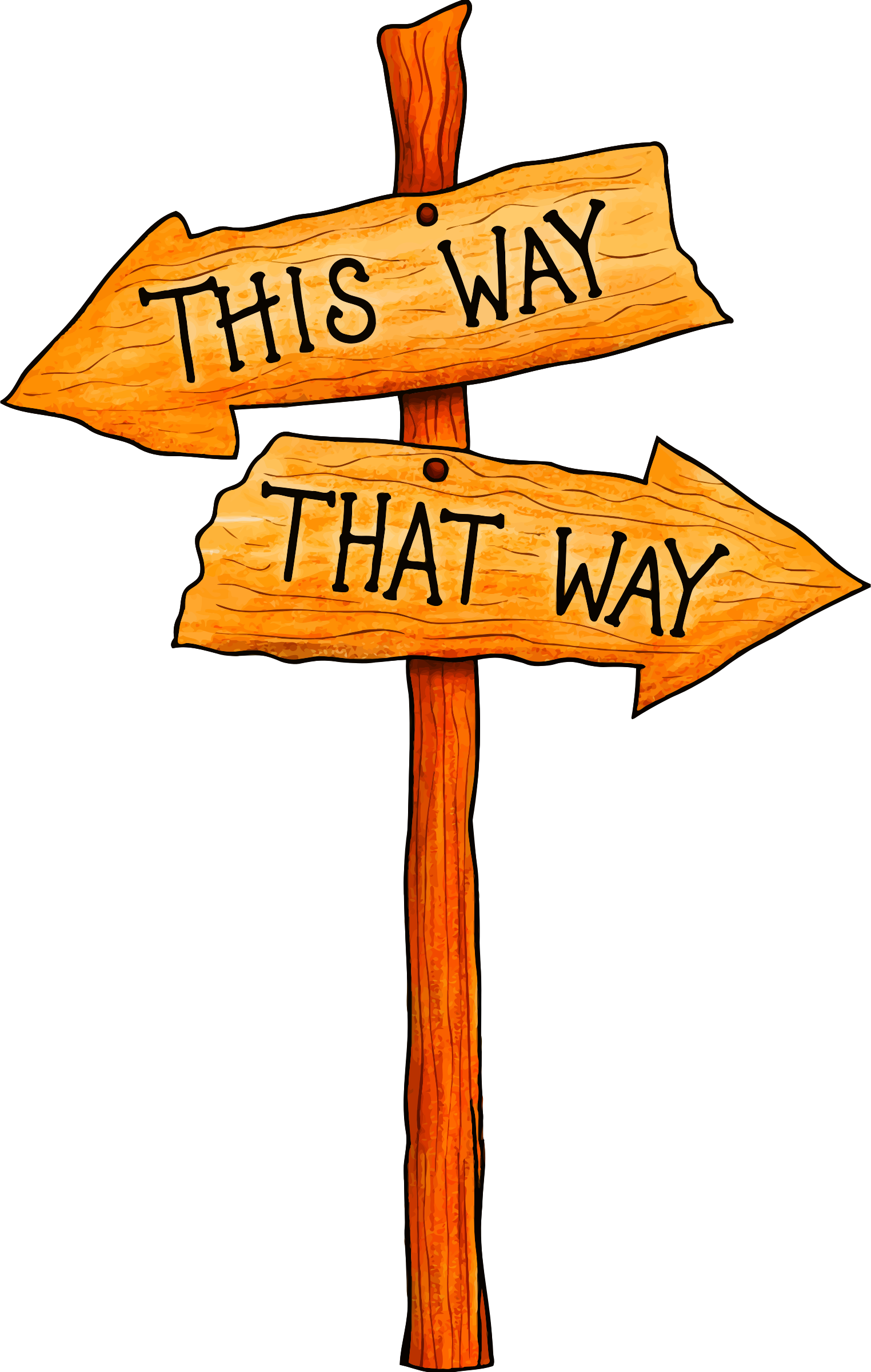 Big Image - Clip Art Sign Post (1524x2400)