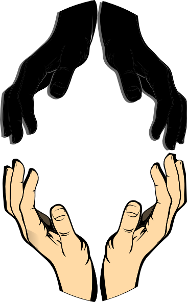 Hands In Unity Clip Art - Hands Vector (366x592)