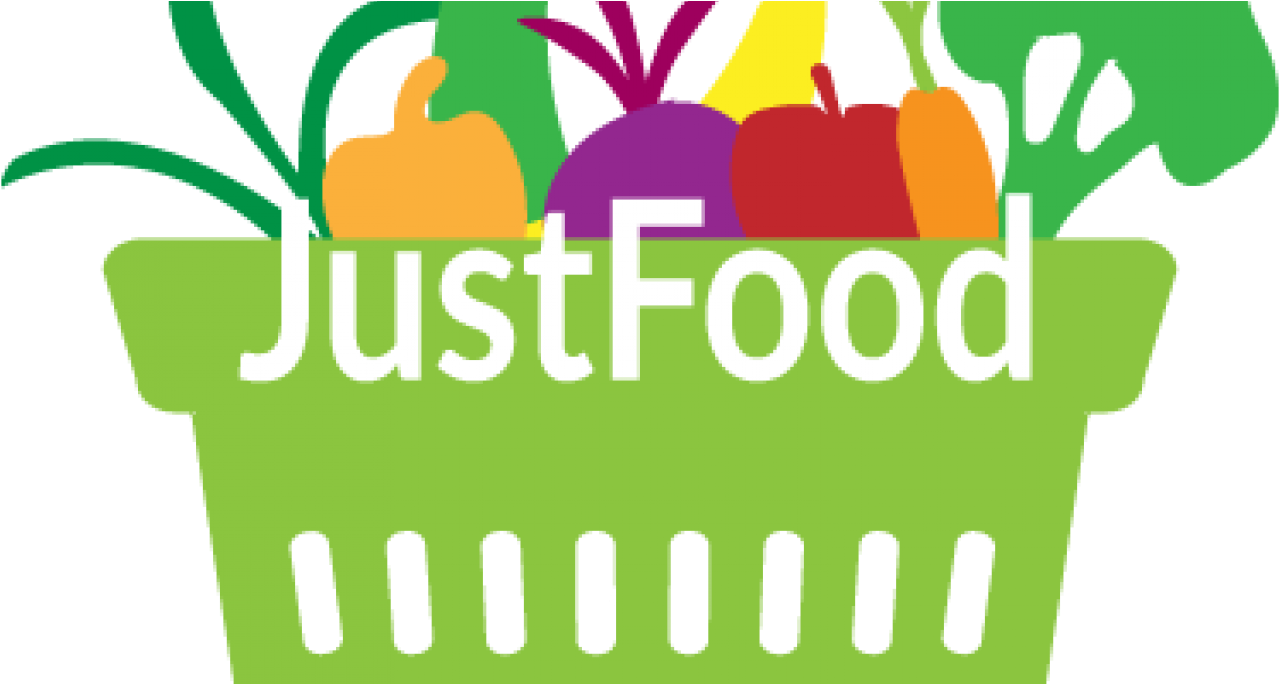 Justfood Logo With Basket Of Fresh Vegetables And Fruits - Vegetable (1366x683)