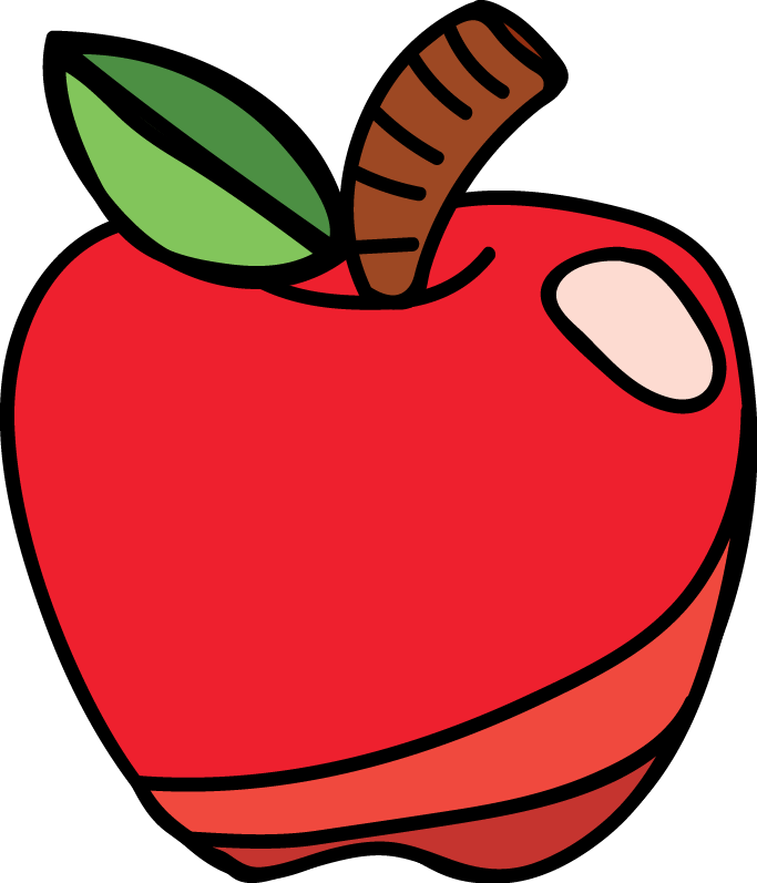 Que Te Como*✿* - Apple Cartoon (683x797)