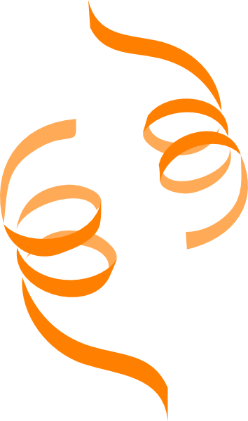 Orange Streamers Clip Art (354x599)