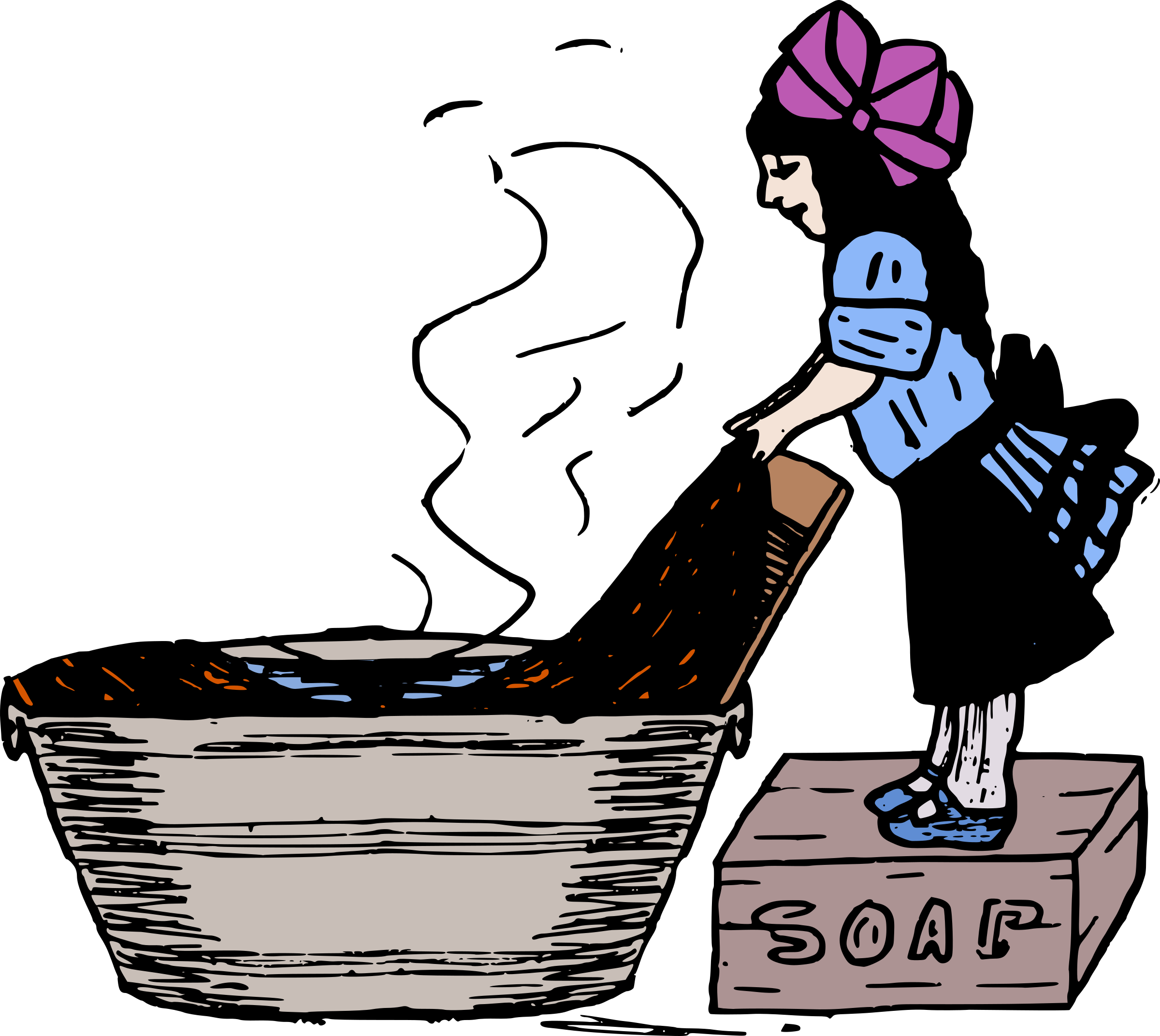 Lady Doing Laundry - Laundry (2400x2143)