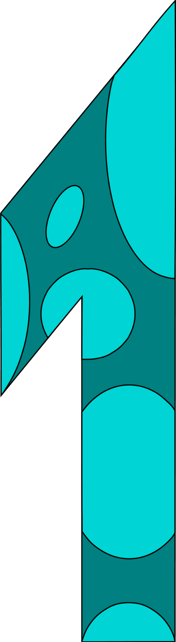 Number One - Clip Art (600x2183)