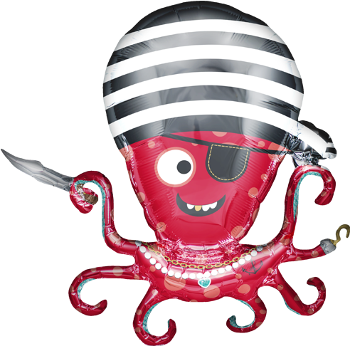 Pirate Octopus Png (500x500)