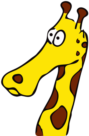 This First Giraffe Pattern Comes From An Image Located - Clip Art (355x503)