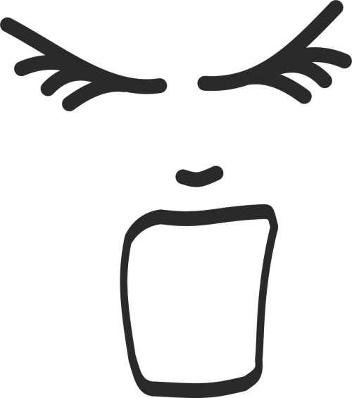 Screaming Face Clipart (500x565)