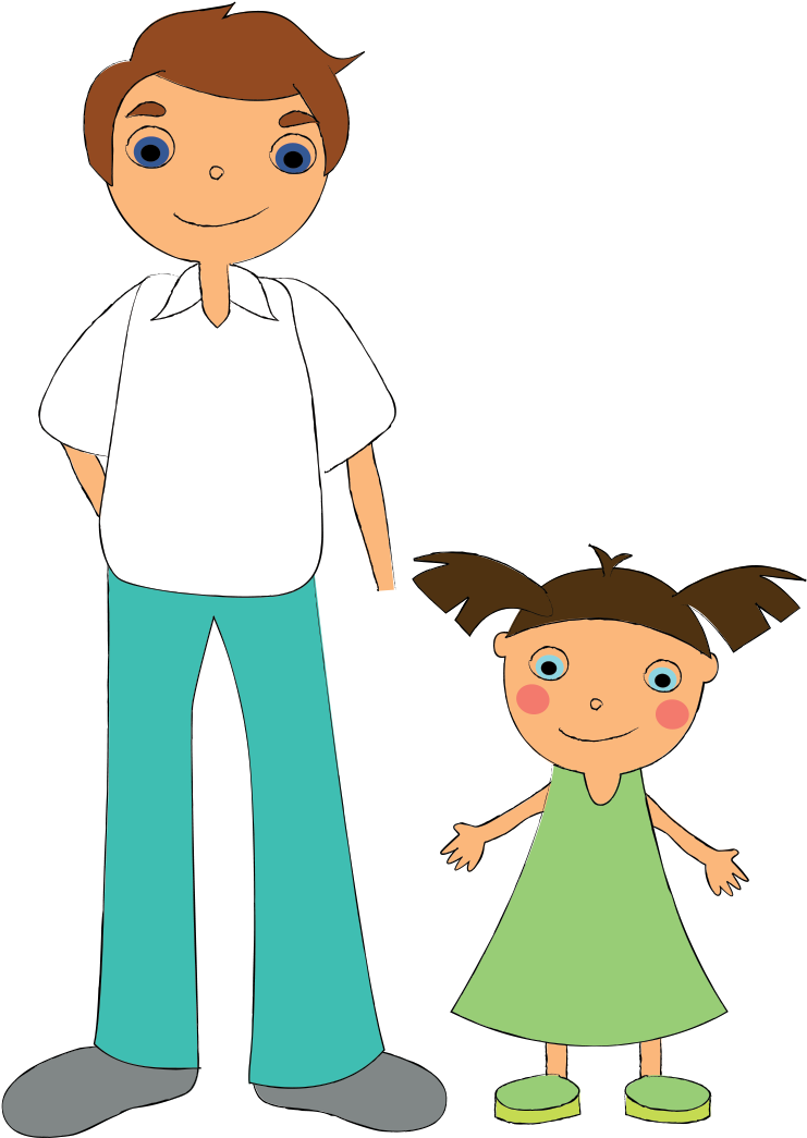 Dad And Daughter - Cartoon (1513x1113)