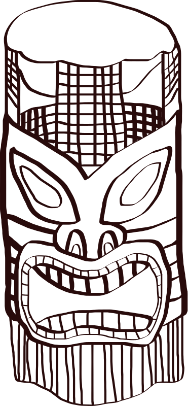 Medium Image - Tiki Clip Art (371x800)