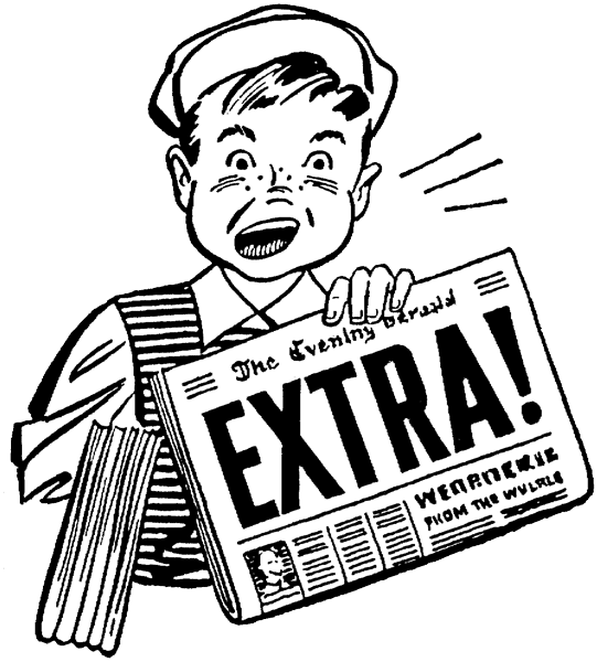 Stamp New - Easy Yellow Journalism Drawing (541x600)