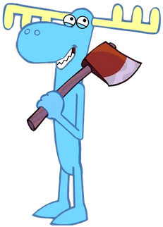 Image Result For Moose Axe Lumpy The Moose, From The - Happy Tree Friends Elk (350x350)
