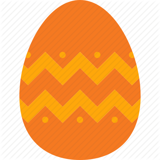 Easter Eggs Clipart Orange - Orange Easter Egg Clipart (512x512)