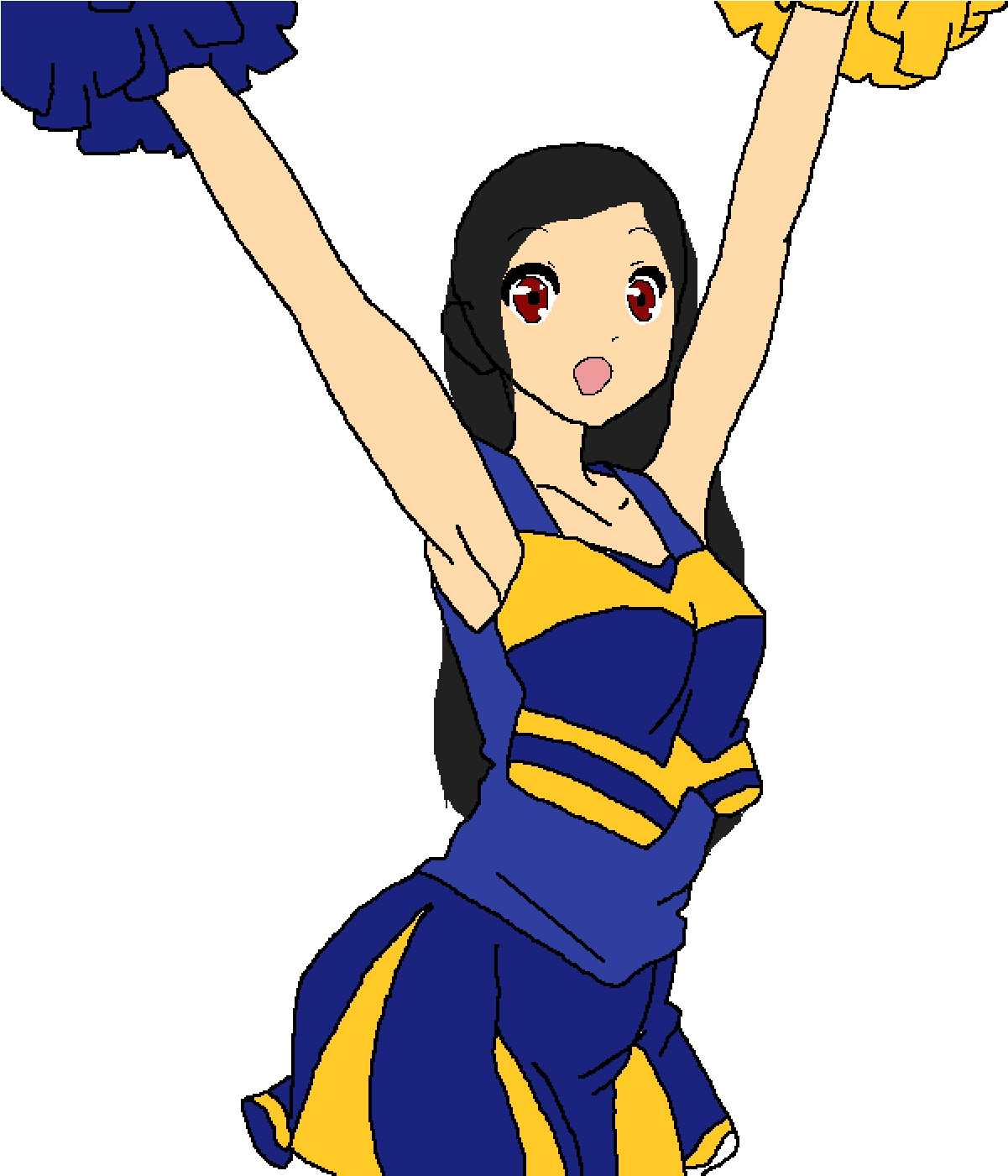 Veronica As A Cheerleader - Cartoon (1400x1400)