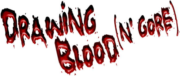 Drawn Gore Blood - Calligraphy (609x266)
